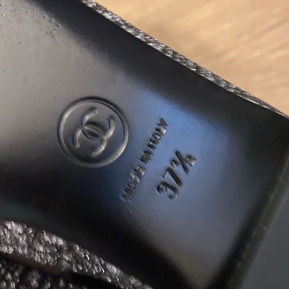 Chanel glitter opera loafers 37.5 - Picture 4 of 6